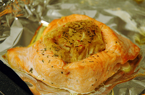 Baked Stuffed Salmon
